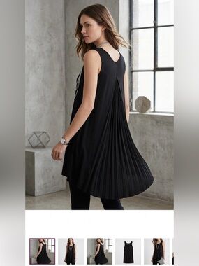 This is a black Kensie brand tank dress Chiffon pleats at the back size XL